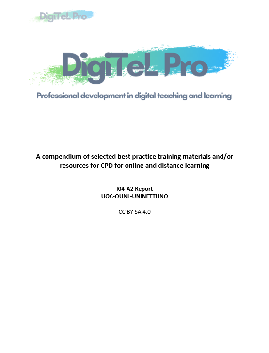 A compendium of selected best practice training materials and/or resources for CPD for online and distance learning